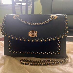 Coach Black Crossbody Bag with Gold Hardware